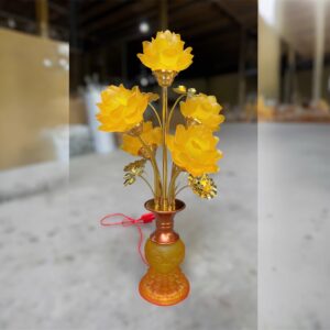 Đèn thờ lưu ly 5 ngọn